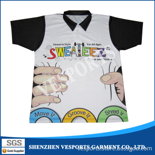 Dye Sublimation Mens Running Polo Shirts
